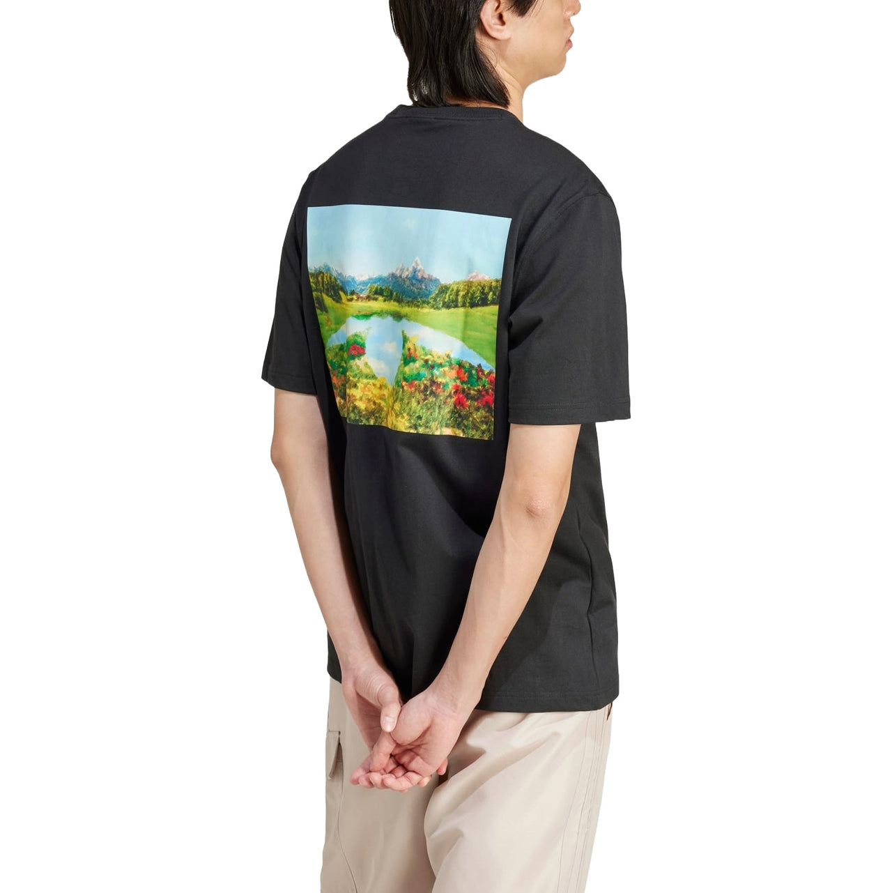 adidas Graphic T-shirt Asia Sizing 'Black' JF2852
