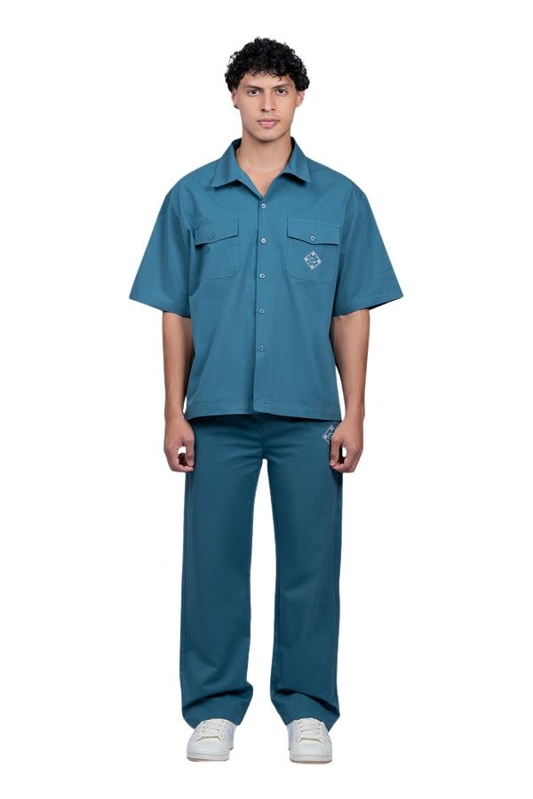 House of Cenmar Shirt with front Pocket 'Green' HOC-SS24N