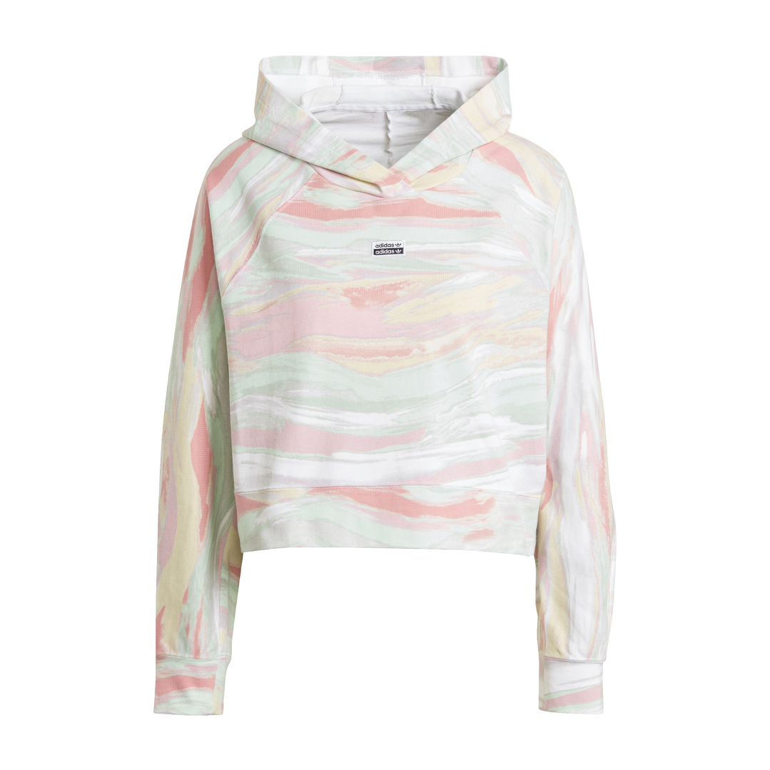 (WMNS) adidas Multicolor RYV Crop Hoodie 'Pink' GN4292