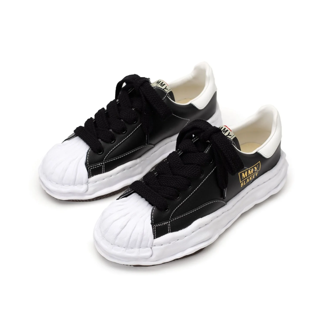 Maison MIHARA YASUHIRO BLAKEY OG Sole Leather Low-top Sneaker 'White Black' A06FW702-BLK