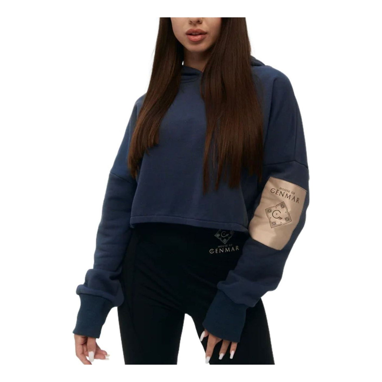 (WMNS) House of Cenmar Cropped Hoodie 'Gray' HOC-LCH