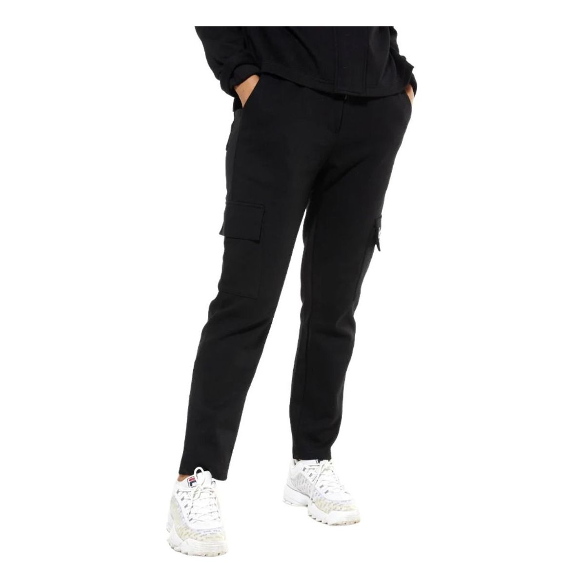 (WMNS) House of Cenmar Cargo-Pockets Pants 'Black' HOC-LCP