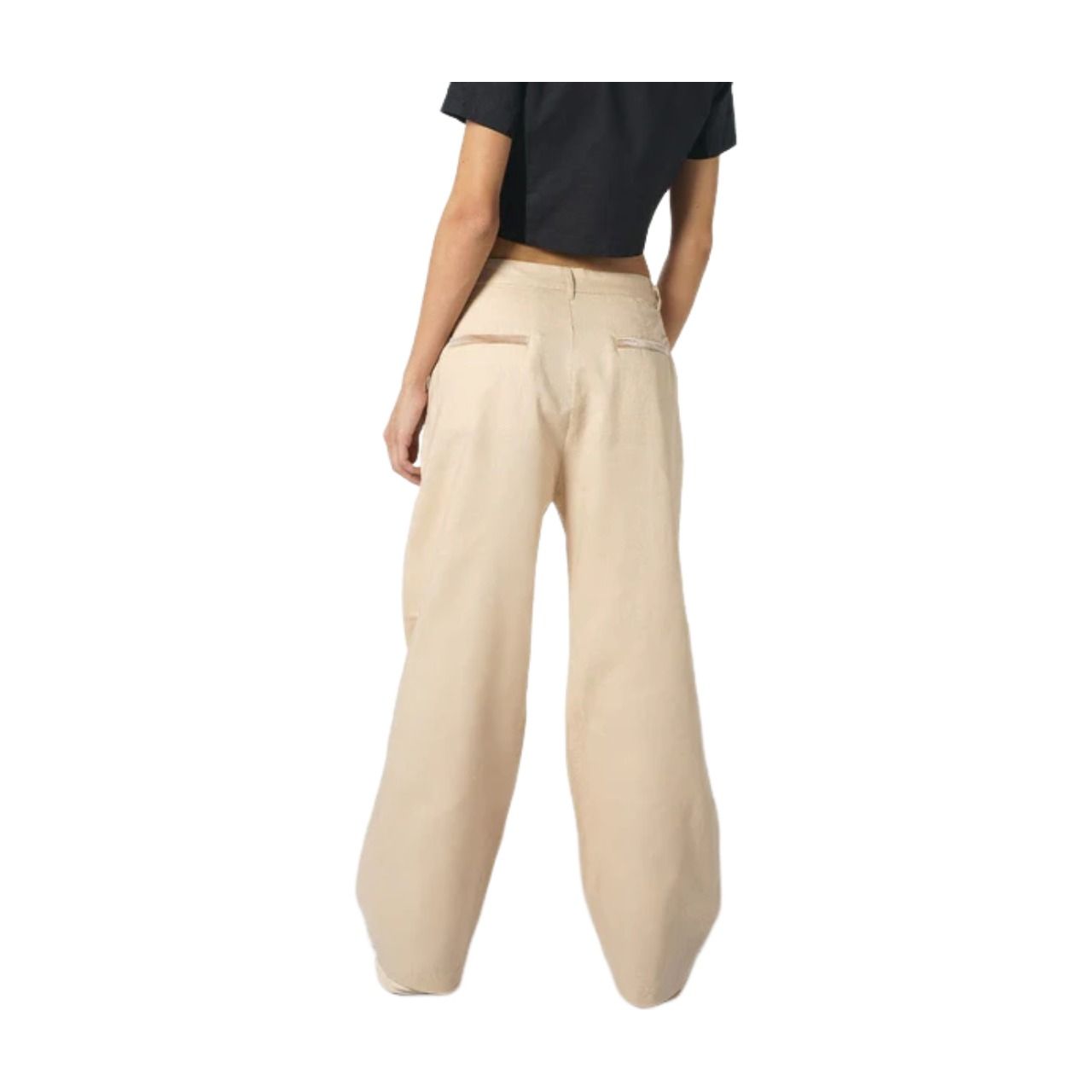 (WMNS) House of Cenmar Linen High Waist Pants 'Beige' HOC-LPJ