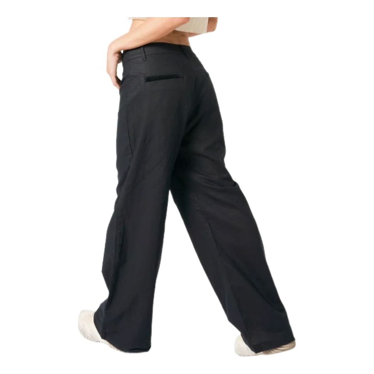 (WMNS) House of Cenmar Linen High Waist Pants 'Black' HOC-LPK
