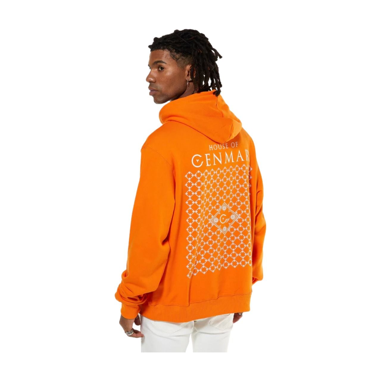House of Cenmar Graphic Print on Back Hoodie 'Orange' HOC-OHP