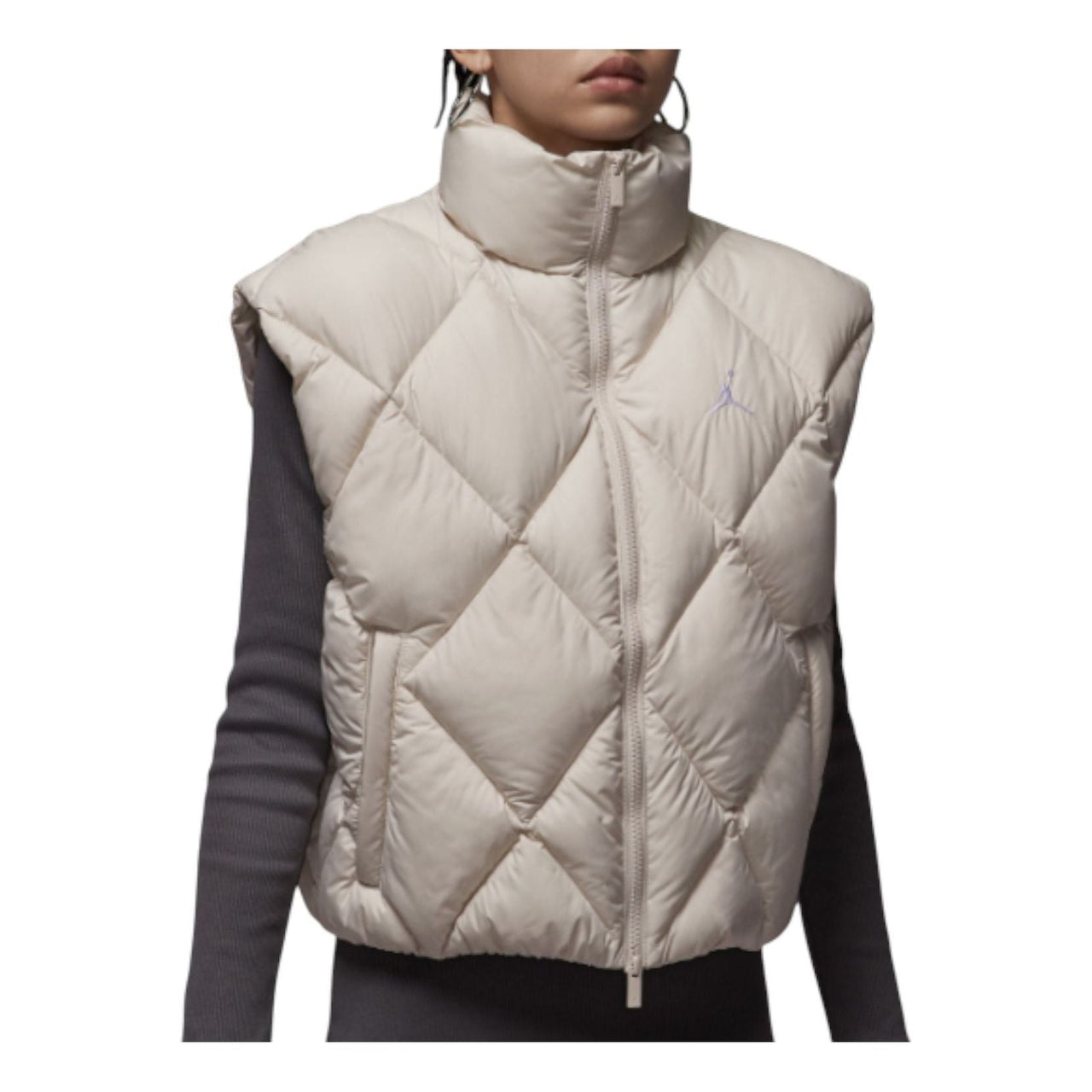 (WMNS) Air Jordan Brooklyn Quilted Puffer Vest 'Light Orewood Brown' HV0414-104