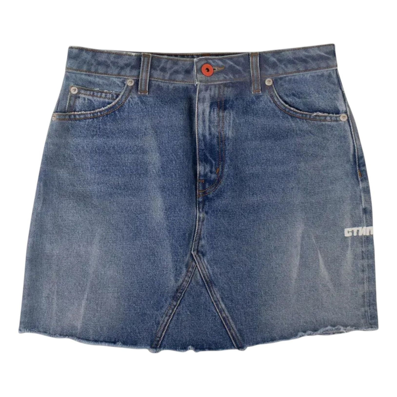 (WMNS) HERON PRESTON Denim Mini Skirt 'Tape Vintage Wash' HWYF002E19641026-7398