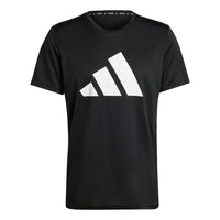 adidas Run It T-shirt Asia Sizing 'Black White' IL7235