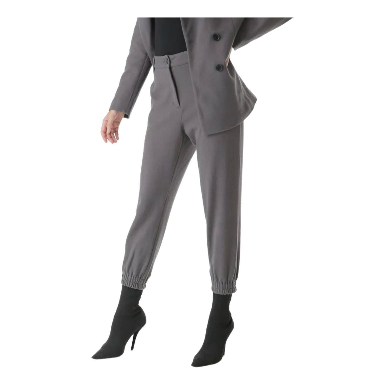 (WMNS) House of Cenmar Double Breasted Pants 'Gray' HOC-B0C01