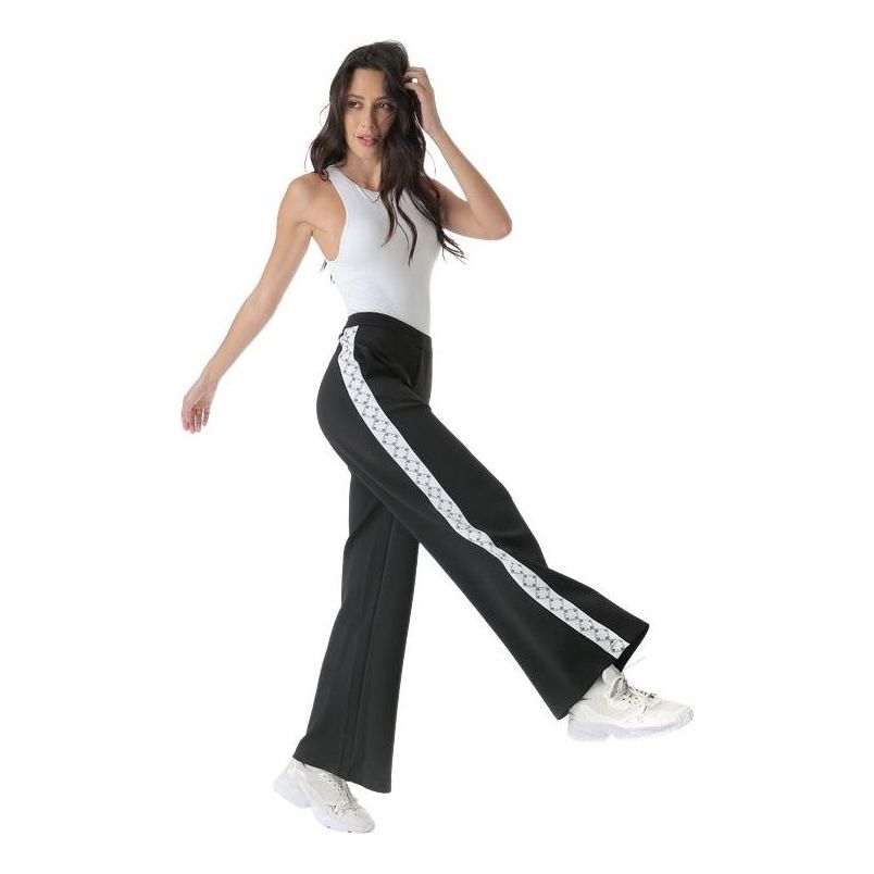 (WMNS) House of Cenmar High Waist Pattern Trousers 'Black' HOC-TR1