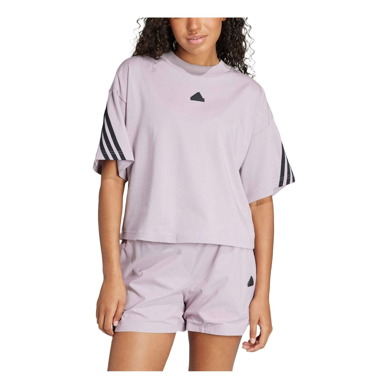 (WMNS) adidas Future Icons 3-Stripes T-shirt 'Light Purple' IS3613