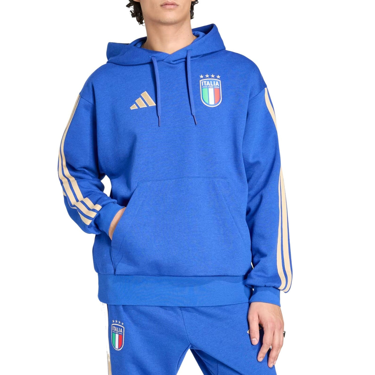adidas Italy DNA Fleece Hoodie 'Bold Blue' JY9662