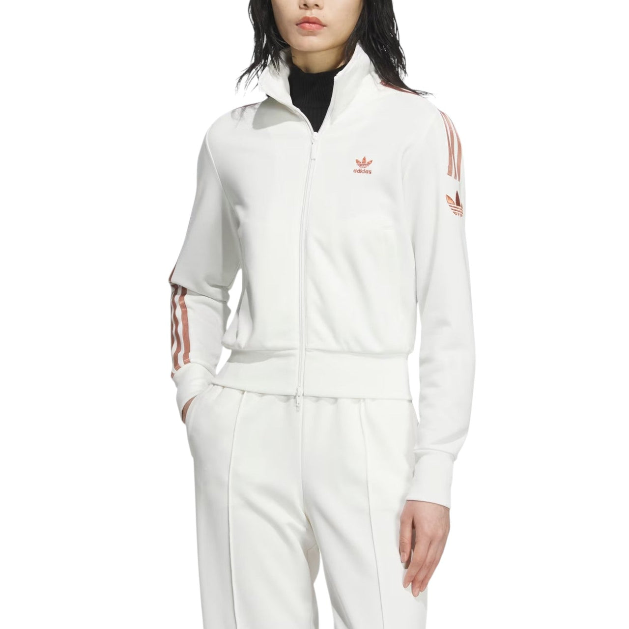 (WMNS) adidas Retro Trefoil Sports Jacket 'White' JI7538