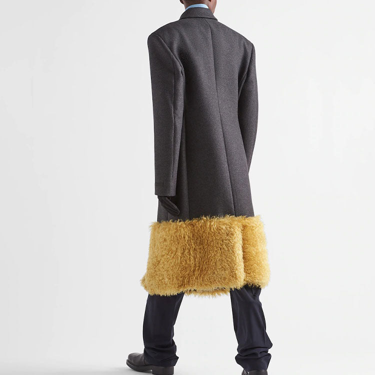 PRADA Coats Men Coal Gray