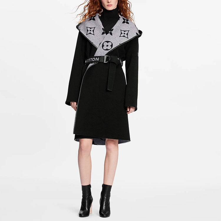 LOUIS VUITTON New Quarterly Products Of LV Velvet-feel Coat Women's Black