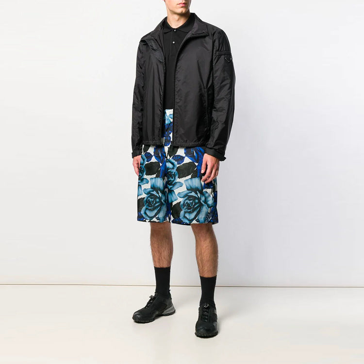 PRADA Casual Shorts Men Blue Black