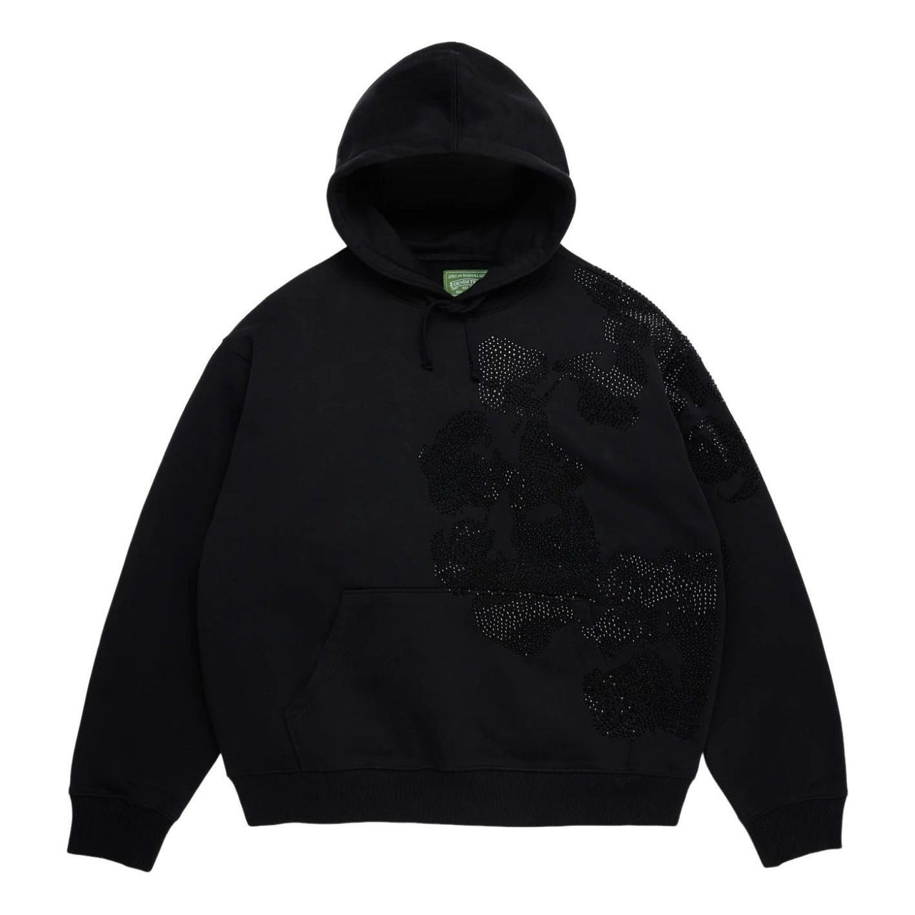 Denim Tears Biggie Rhinestone Cotton Wreath Hoodie 'Black' SS26THD14312434