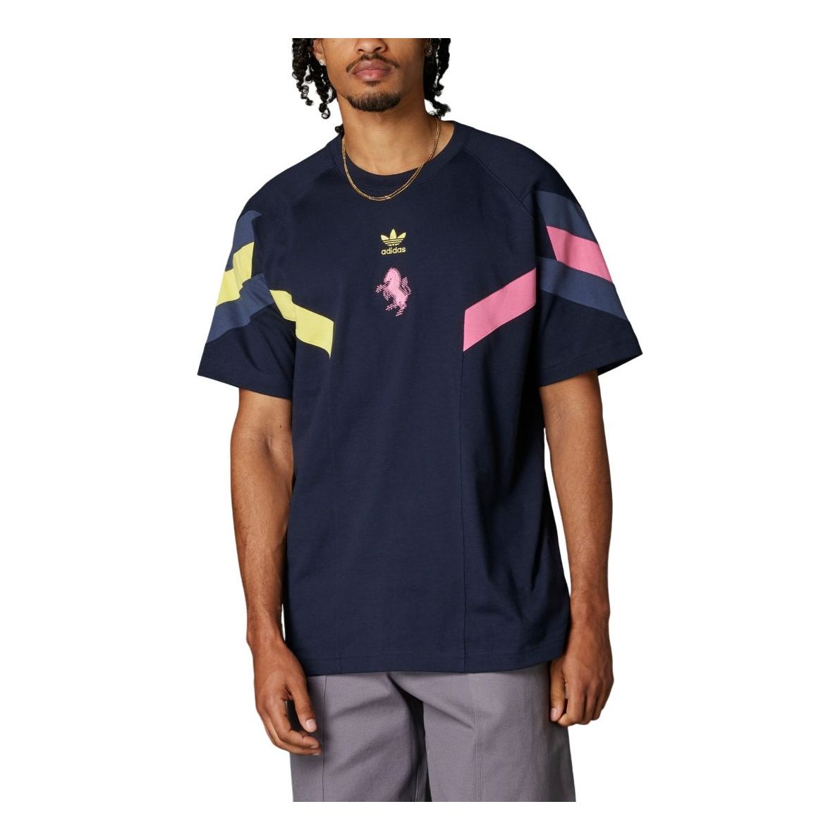 adidas Juventus Originals T-shirt Asia Sizing 'Legend Ink' IN5598