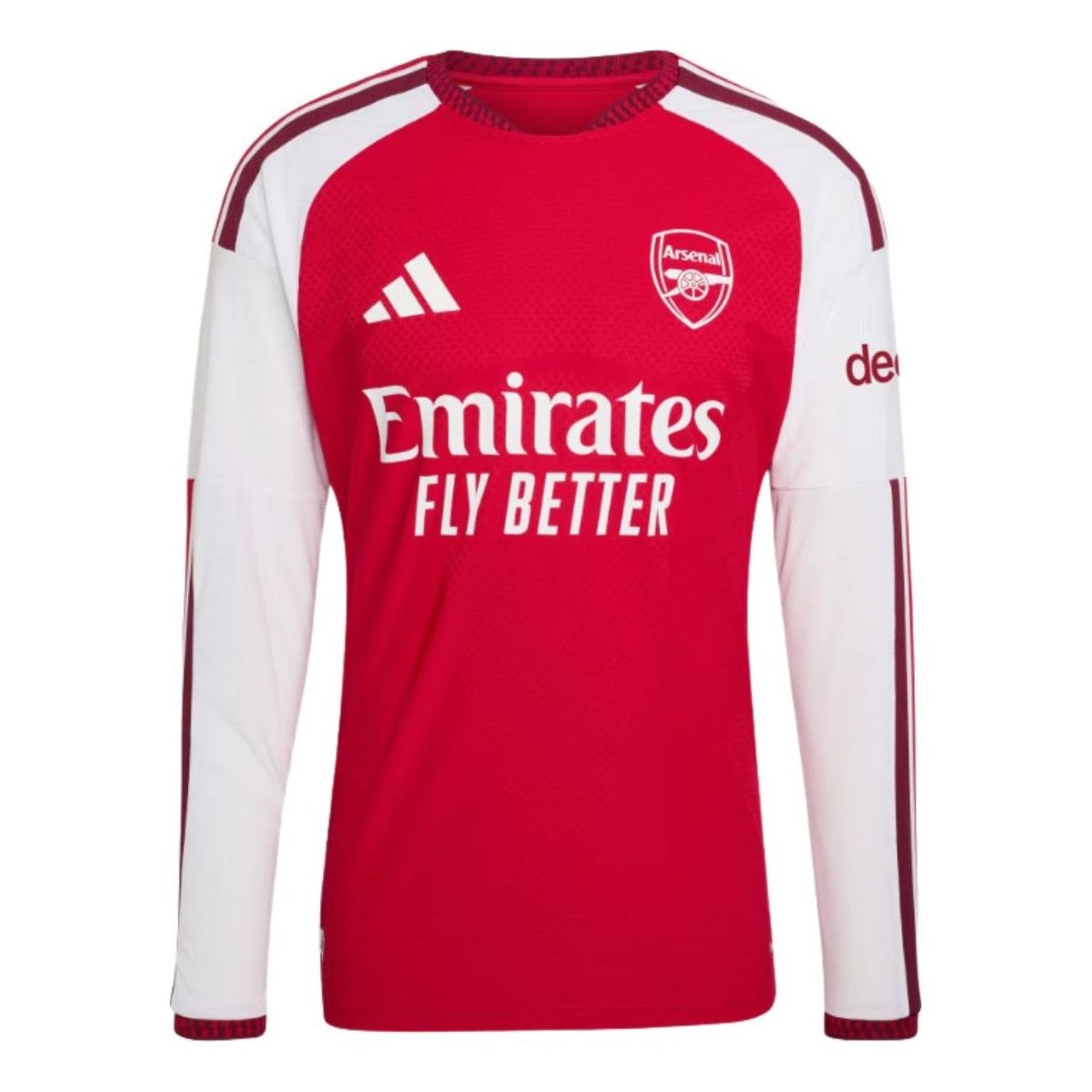 adidas Arsenal FC 26/27 Home Authentic Long Sleeve Asia Sizing 'Better Scarlet' KB9967