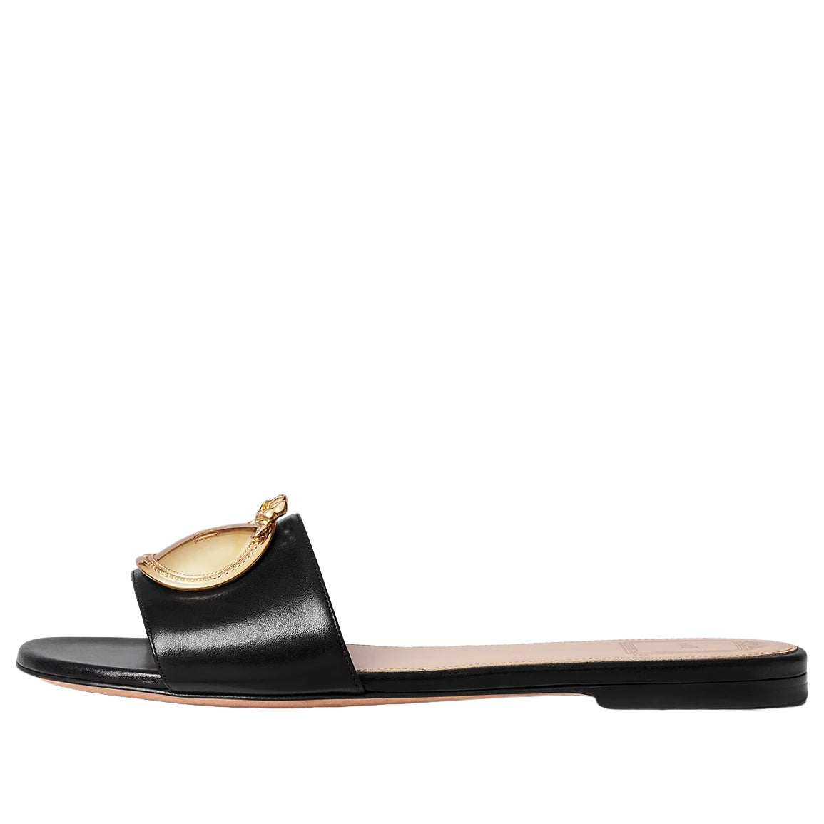 (WMNS) DIOR Médaillon Buckle Slide 'Black' KCO694LAB-S900