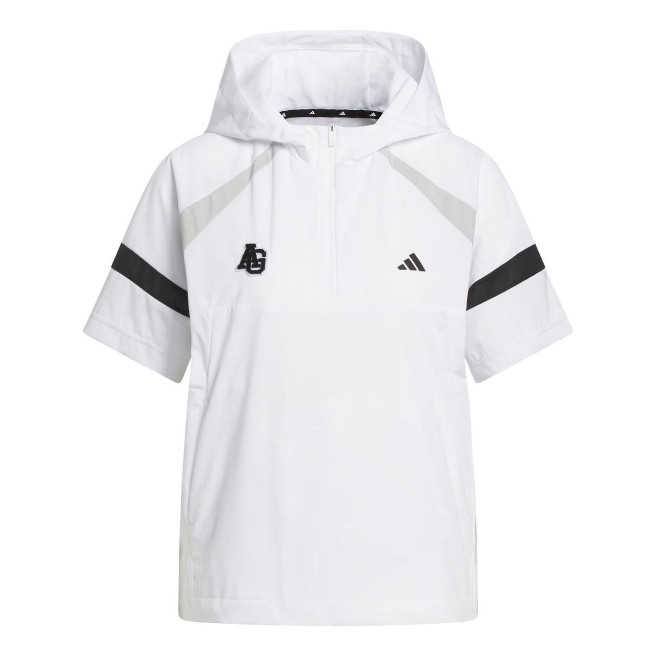 (WMNS) adidas Half-Zip Hooded Anorak Jacket Asia Sizing 'White' KG0144