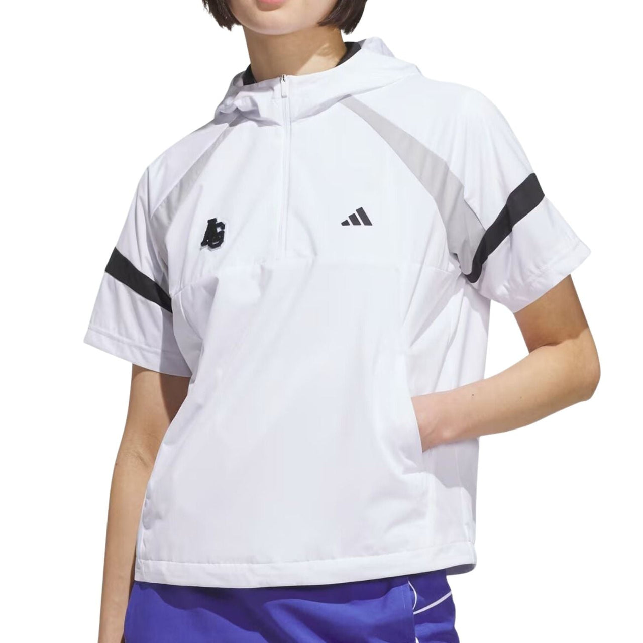 (WMNS) adidas Half-Zip Hooded Anorak Jacket Asia Sizing 'White' KG0144