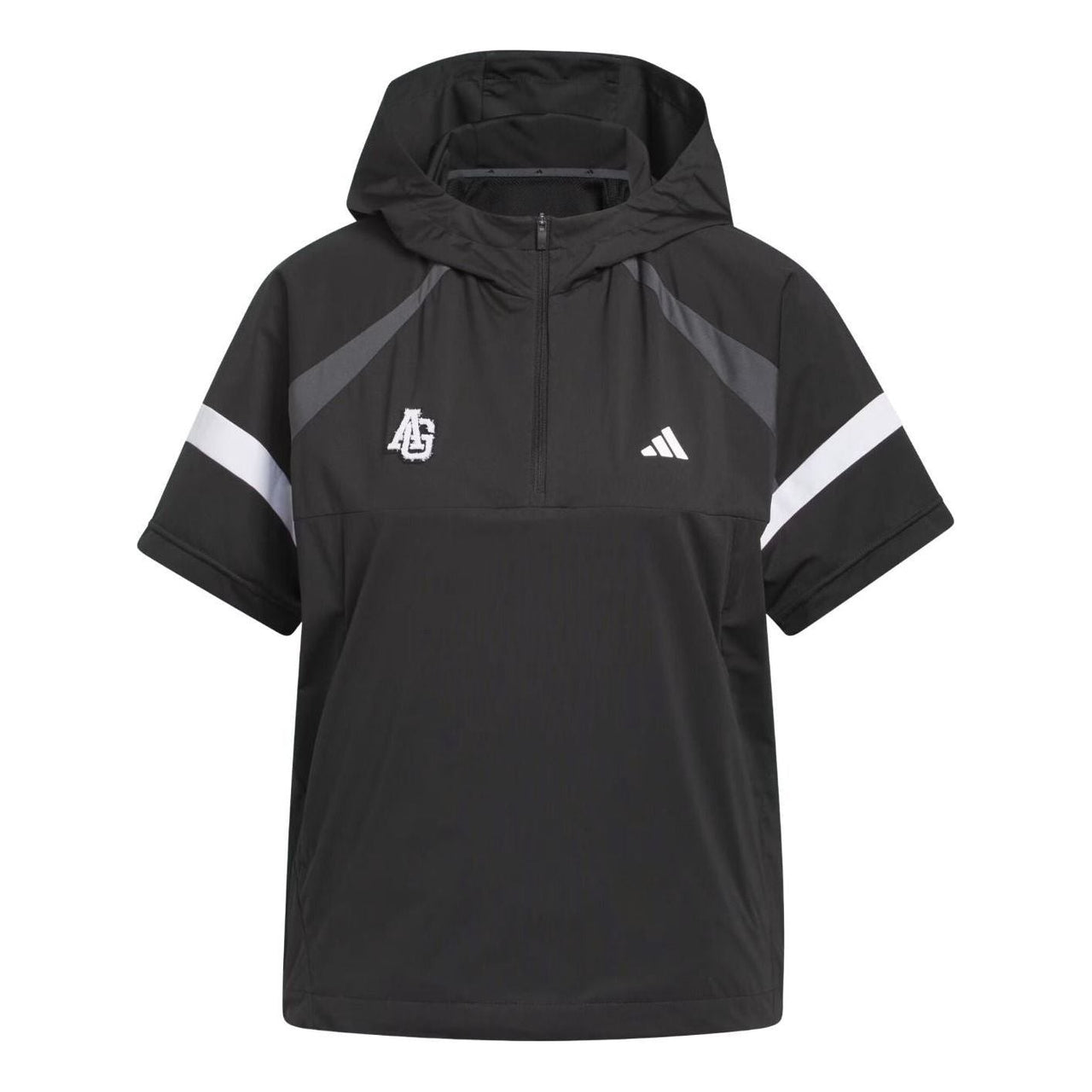 (WMNS) adidas Half-Zip Hooded Anorak Jacket Asia Sizing 'Black' KG0145