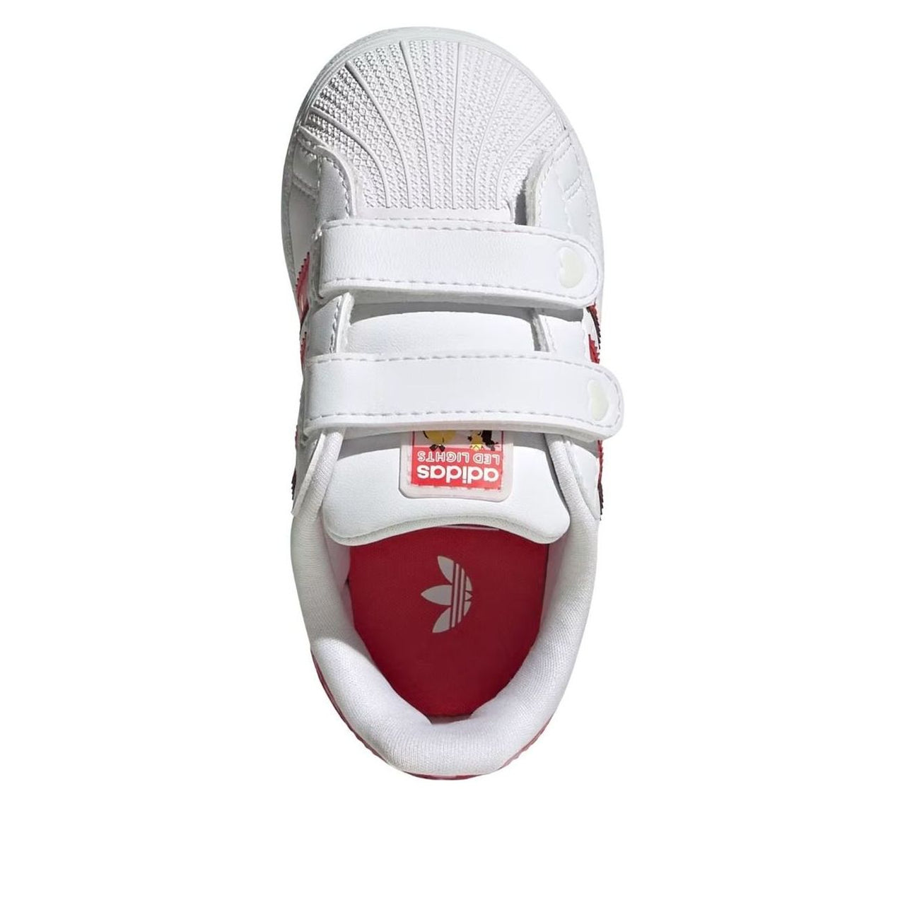(TD) adidas x Disney Superstar LED Lights 'White Bright Red' KK1294