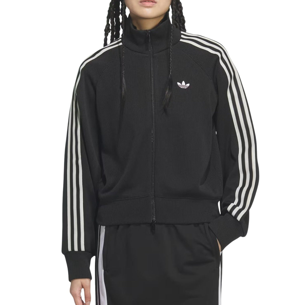 (WMNS) adidas Knit Balloon Track Top 'Black' KQ5488