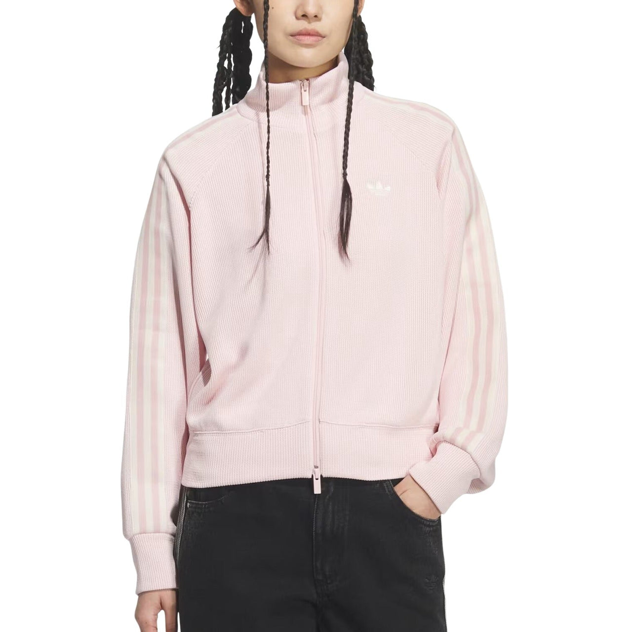 (WMNS) adidas Knit Balloon Track Top 'Sandy Pink' KQ5489