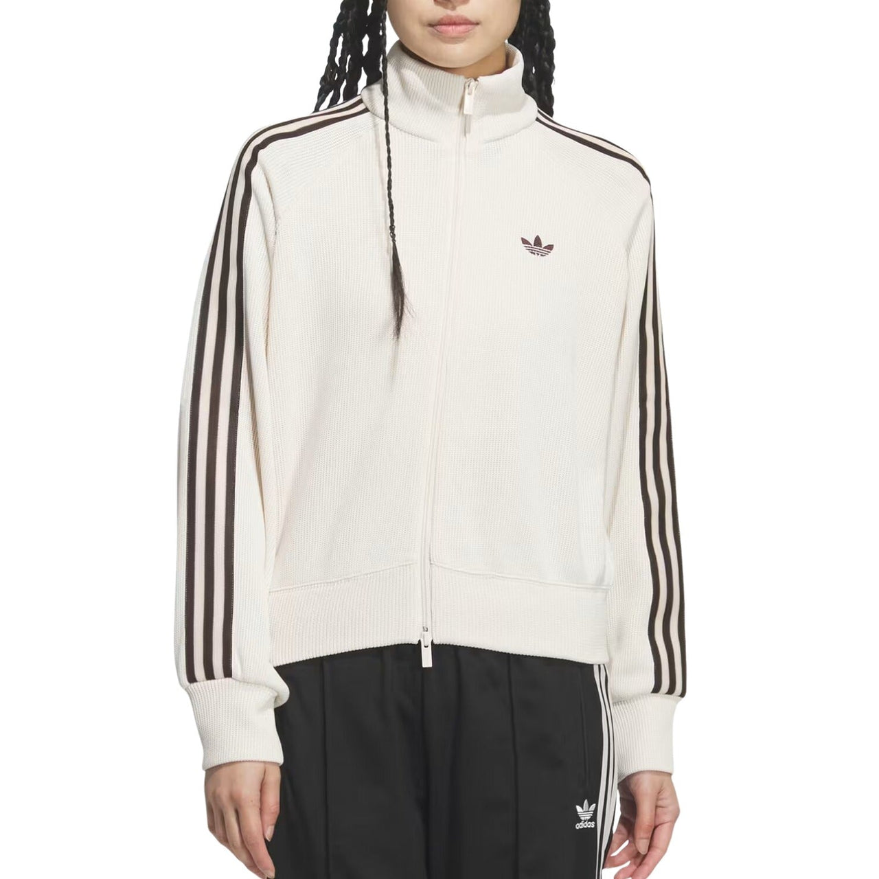 (WMNS) adidas Knit Balloon Track Top 'Wonder White' KQ5490