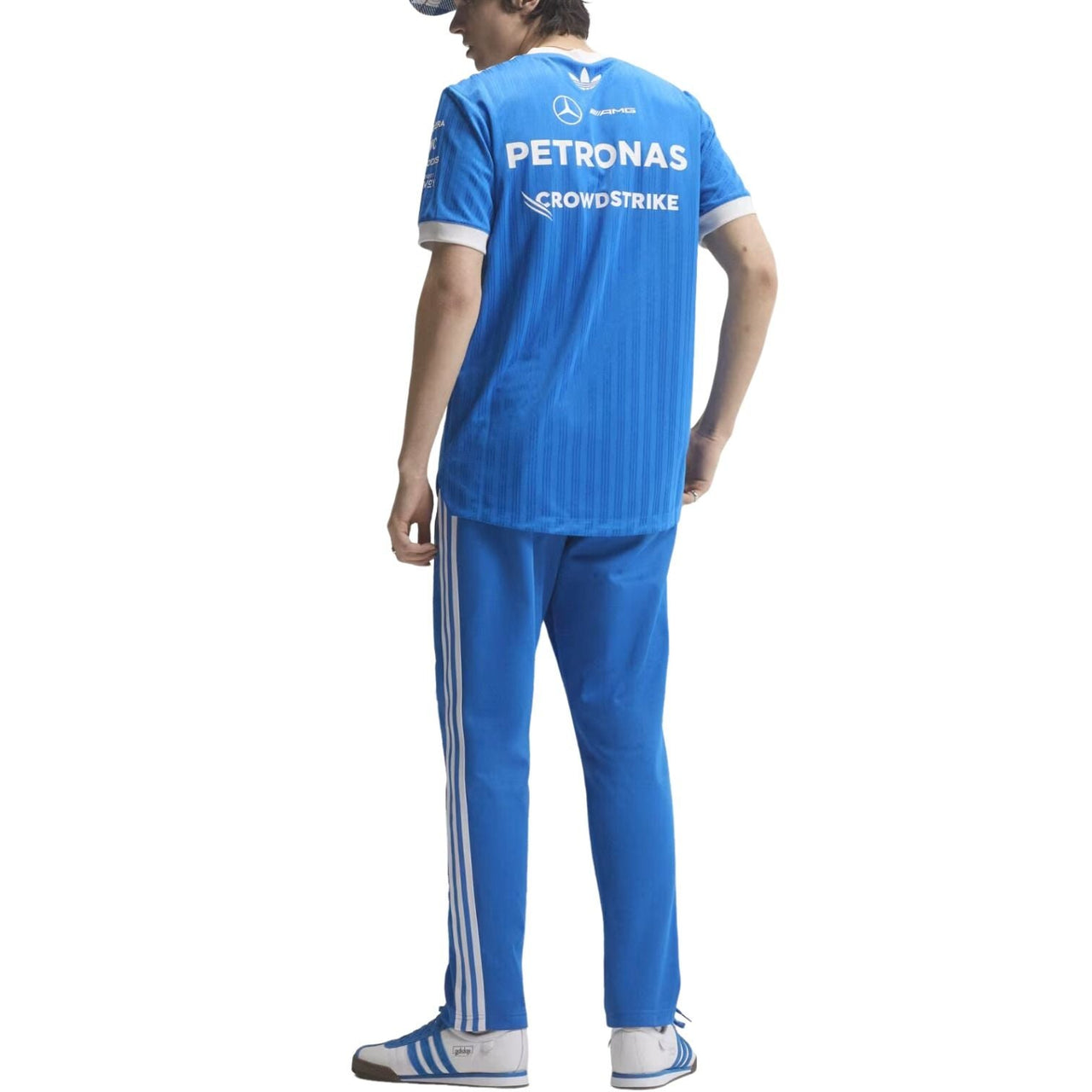 adidas x Mercedes AMG Petronas Formula 1 Team Blue Wonder Authentic Driver Jersey Asia Sizing 'Blue Bird' KT5127