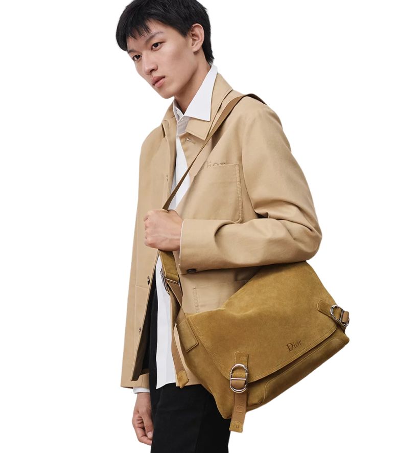 DIOR 26 Medium Dior Jett Messenger Bag with Flap 'Brown' 1DBME214BCN-H02M
