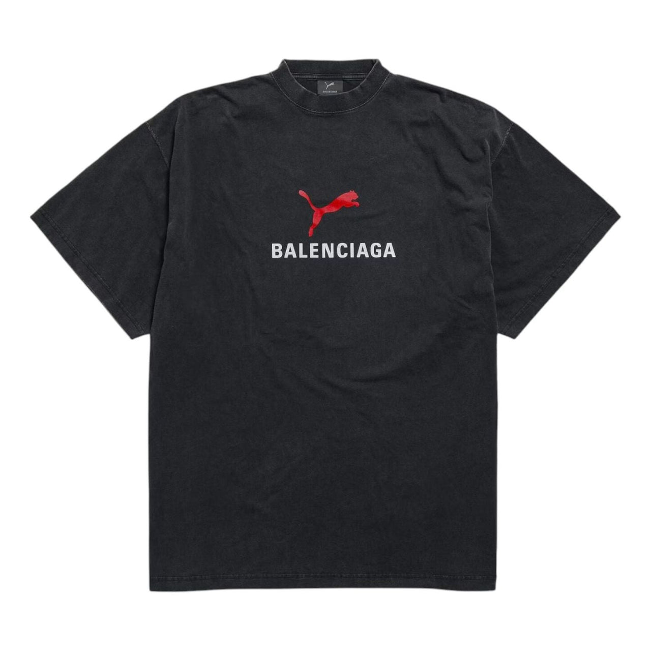 Balenciaga x Puma Oversized T-shirt 'Black Faded' 831305TTVA61041