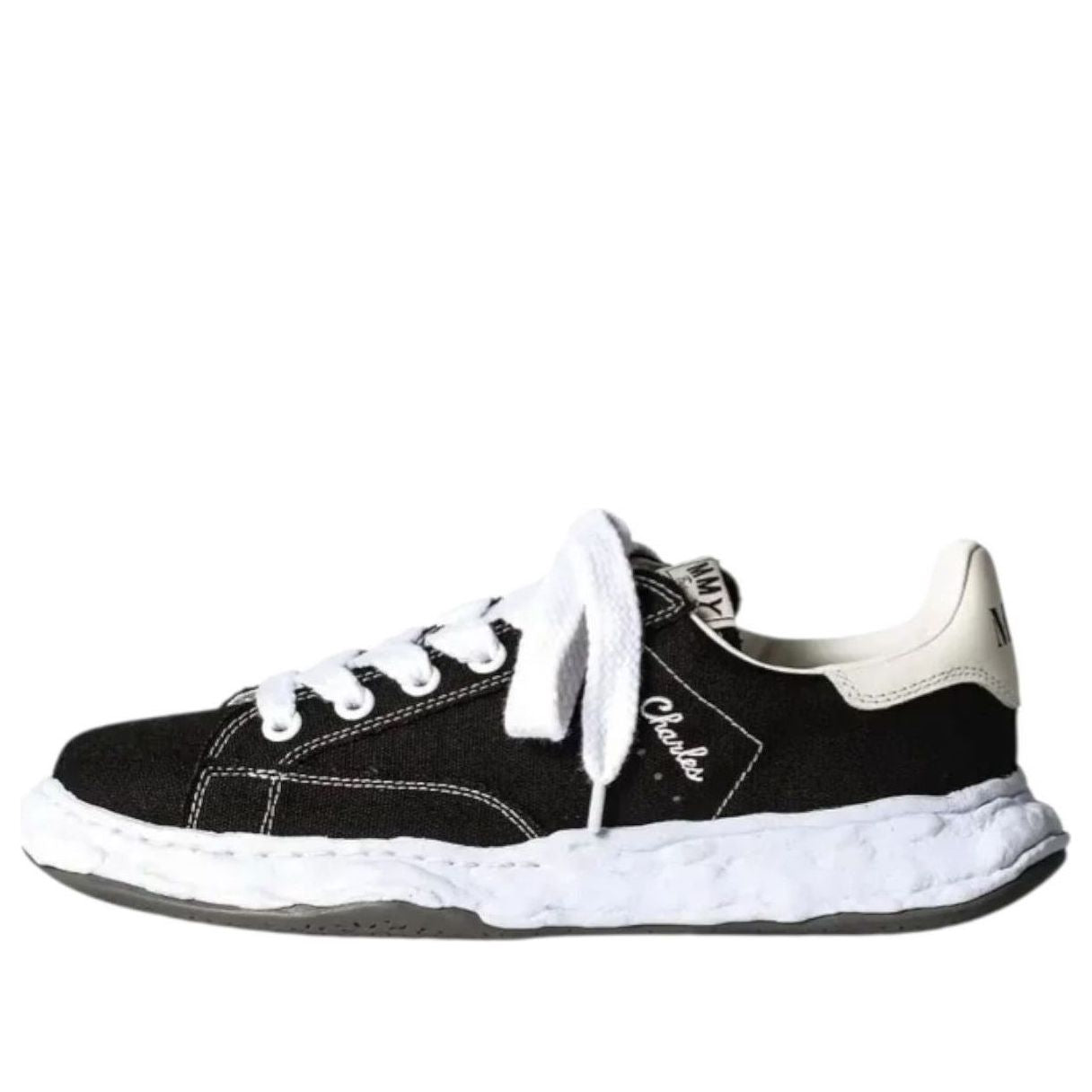 Maison MIHARA YASUHIRO Charles OG Sole Canvas Low 'Black' A12FW703-BLK