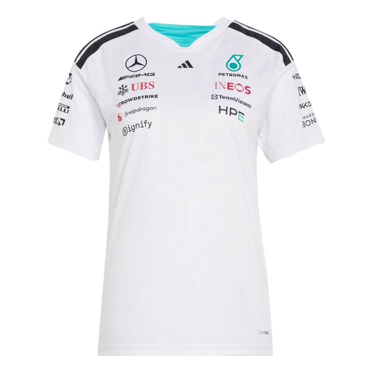 (WMNS) adidas x Mercedes AMG Petronas Formula 1 Team Driver Jersey Asia Sizing 'White' KF0163