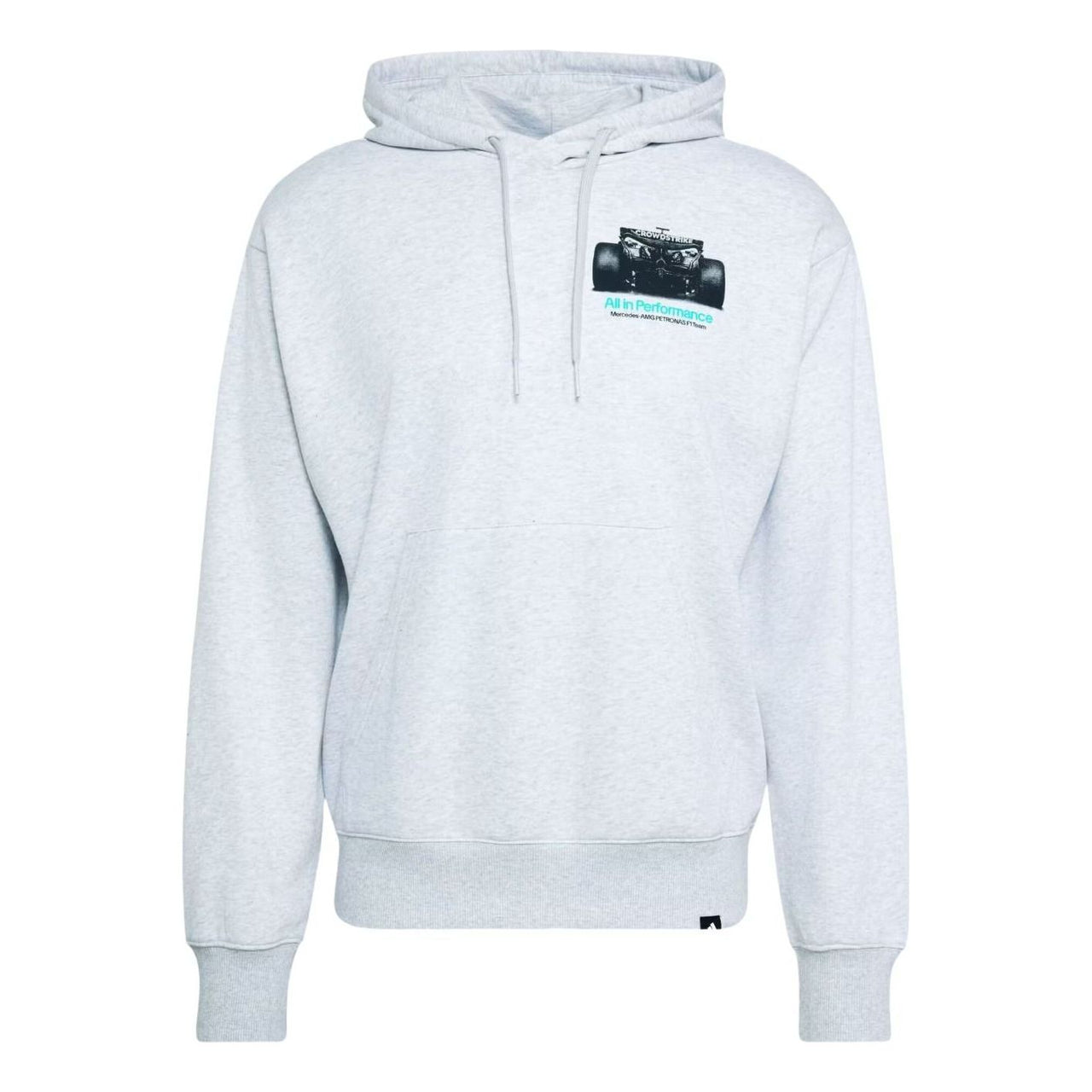 adidas x Mercedes AMG Petronas Formula 1 Team Hoodie Asia Sizing 'Light Grey Heather Semi Mint Rush' HY8003