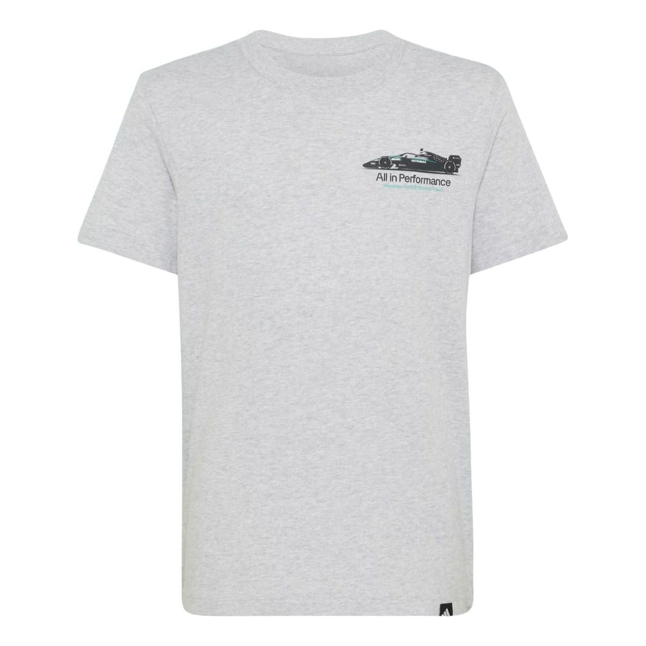 adidas x Mercedes AMG Petronas Formula 1 Team T-Shirt Asia Sizing 'Light Grey Heather Semi Mint Rush' HY8004