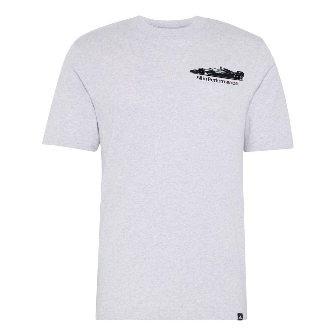 adidas x Mercedes AMG Petronas Formula 1 Team T-Shirt Asia Sizing 'Light Grey Heather Semi Mint Rush' HY8005