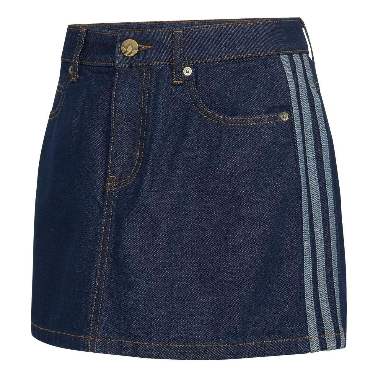 (WMNS) adidas Mid Rise Denim Skirt Asia Sizing 'Indigo Denim' KQ6486