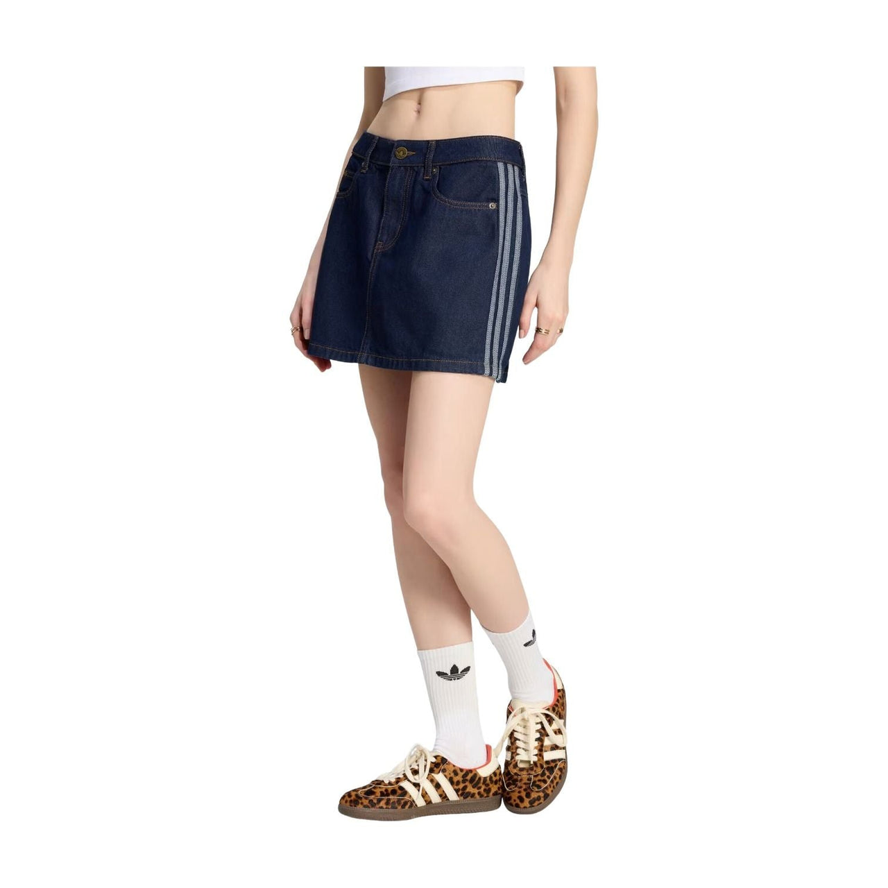 (WMNS) adidas Mid Rise Denim Skirt Asia Sizing 'Indigo Denim' KQ6486