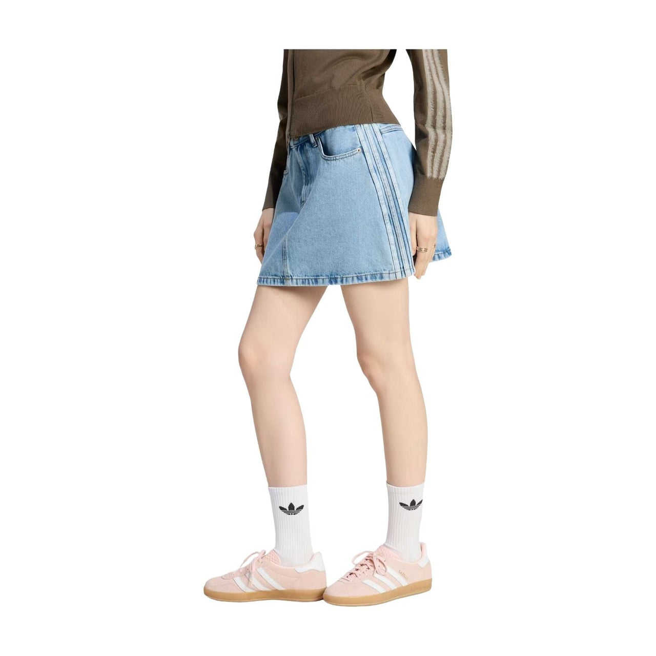 (WMNS) adidas Mid Rise Denim Skirt Asia Sizing 'Light Denim' KQ6487