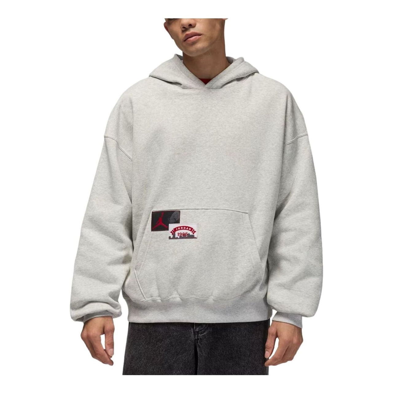 Air Jordan Brooklyn Oversized Pullover Hoodie 'Grey Heather' IM7943-050