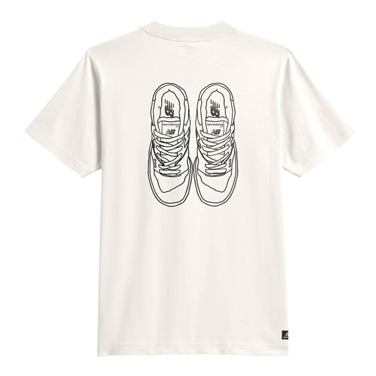 New Balance 550 Drawing Sketch Short Sleeve T-shirt Asia Sizing 'Sea Salt' MT31573-SST