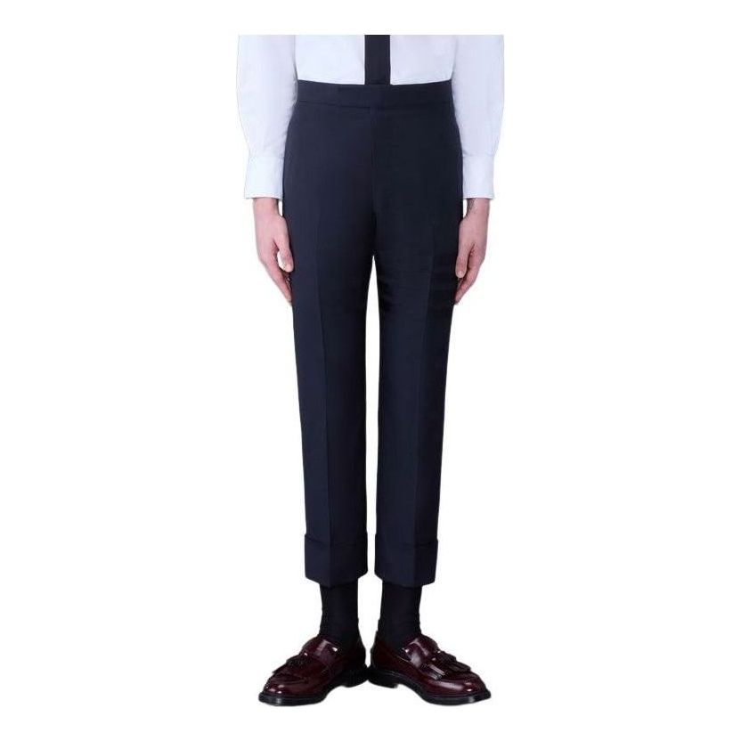 THOM BROWNE Plain Wwave 4-Bar Backstrap Trouser 'Dark Blue' MTC001A06146420