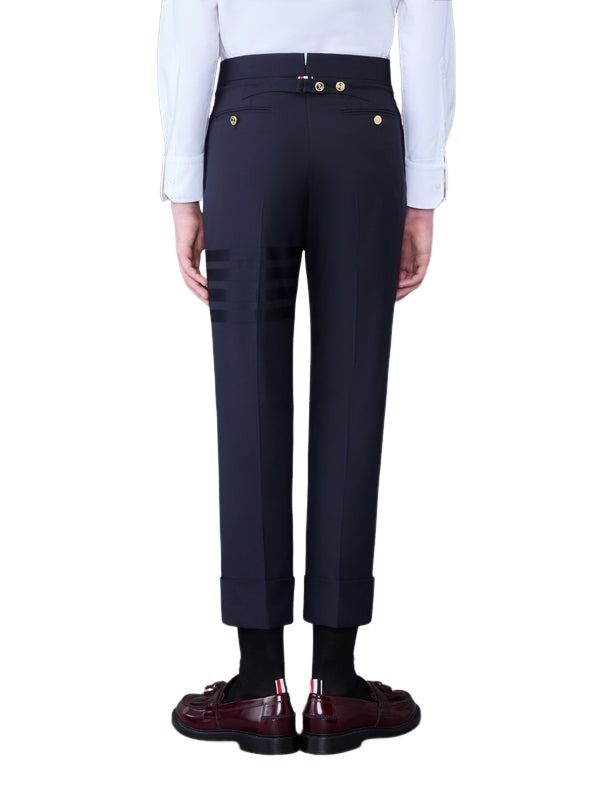 THOM BROWNE Plain Wwave 4-Bar Backstrap Trouser 'Dark Blue' MTC001A06146420