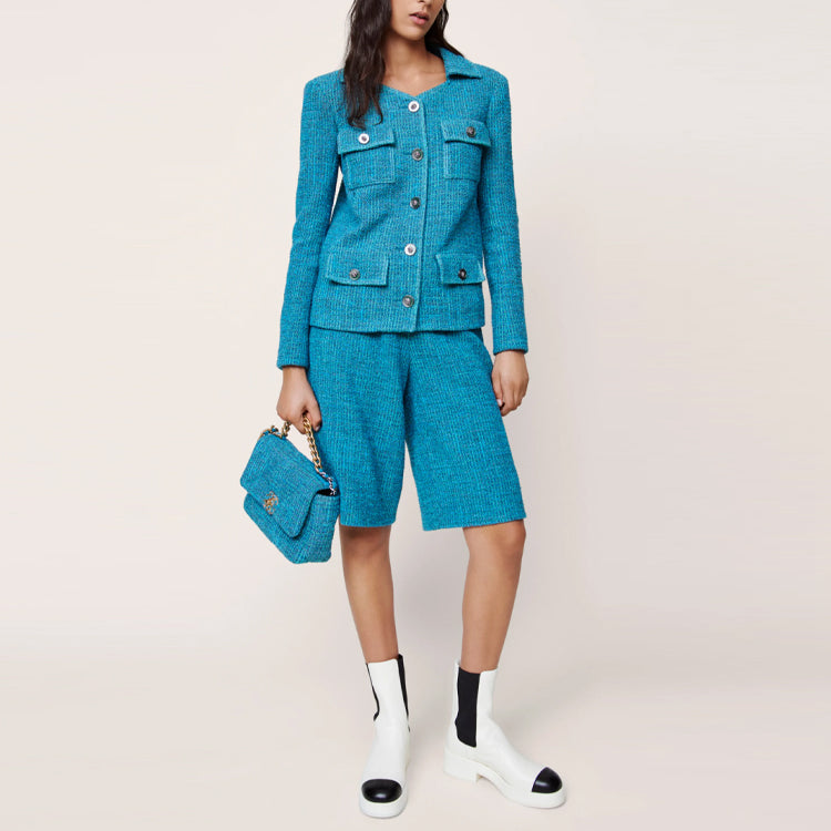 CHANEL Casual Shorts Women's Turkish Blue