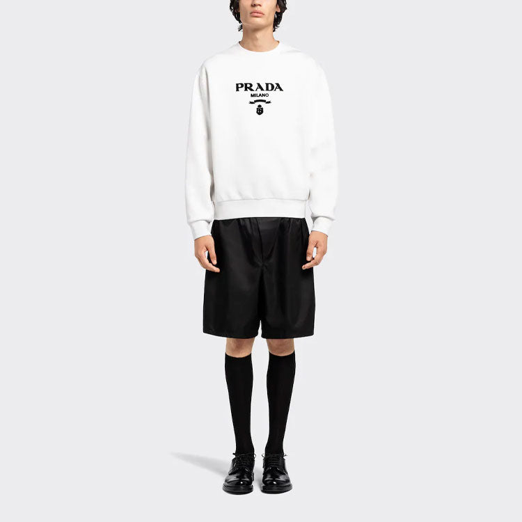 PRADA Chenille Logo Crewneck Sweatshirt