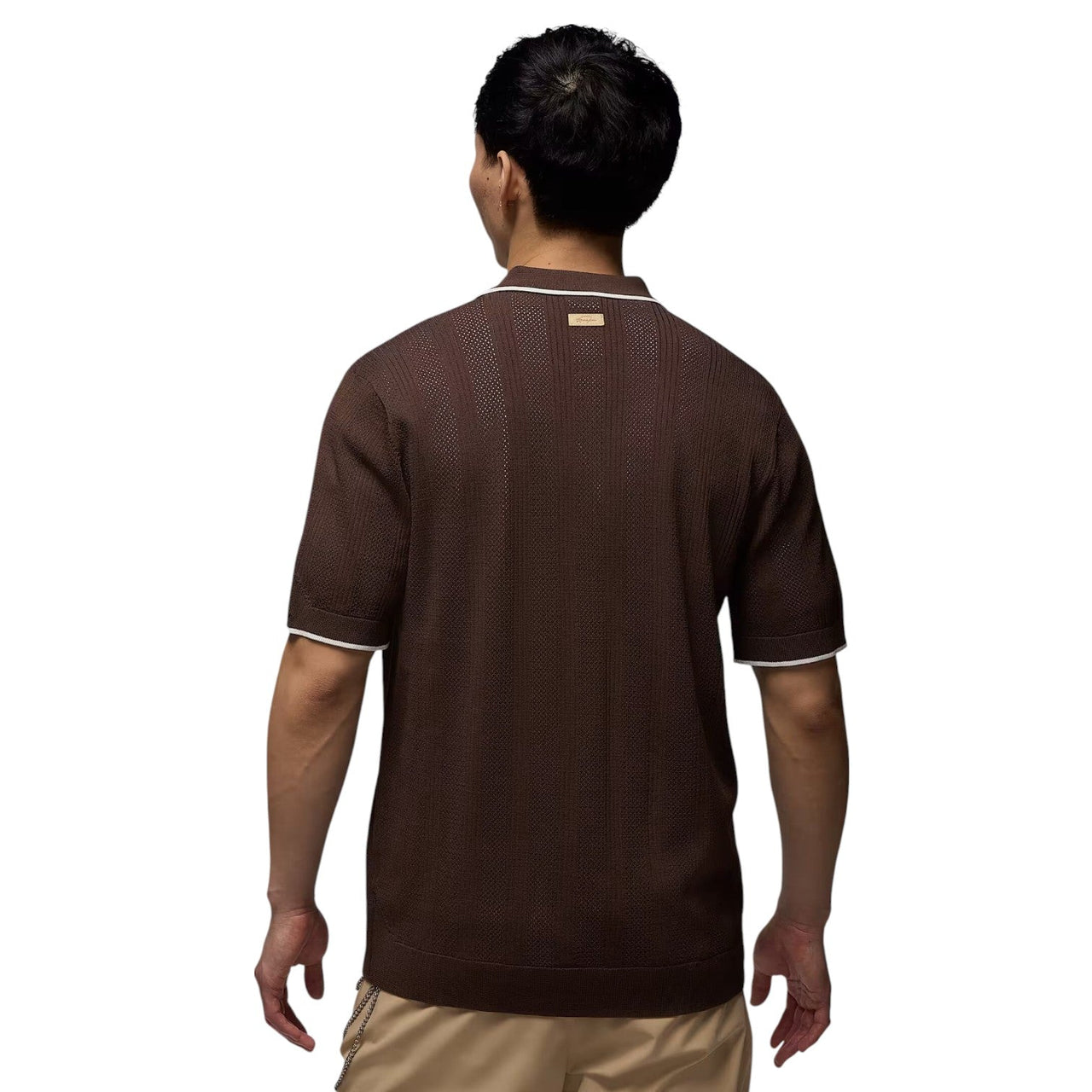 Air Jordan Sport Knit Button-Down Golf Top shirt 'Baroque Brown' HV1157-237