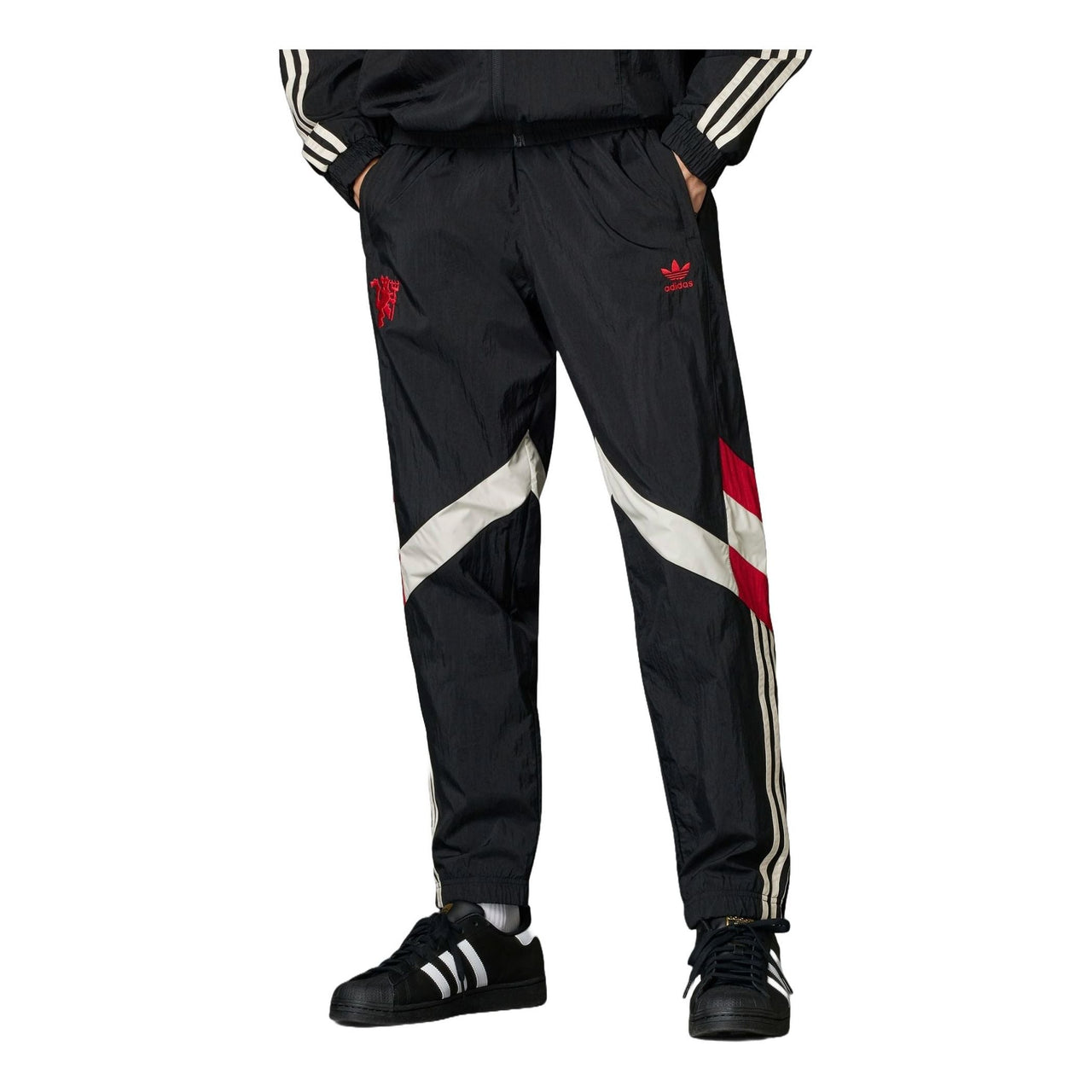 adidas Manchester United Originals Track Pants 'Black Red' IS6527